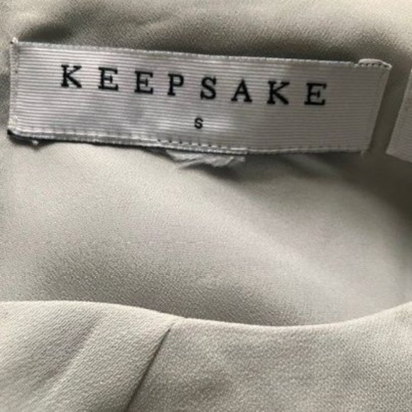 Gray Keepsake 60's vibe mini halter dress - Picture 2 of 2